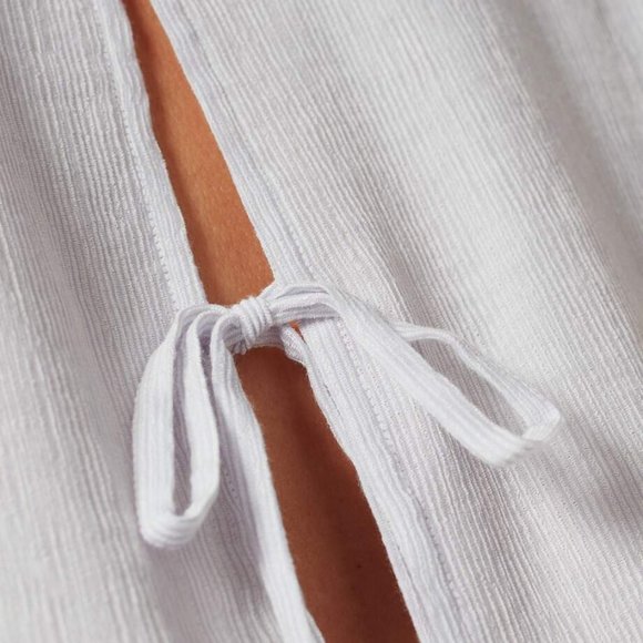 NEW Club Monaco - 'Shailyn' Sleeveless Backless Peplum Blouse White Top - Small - Picture 6 of 10